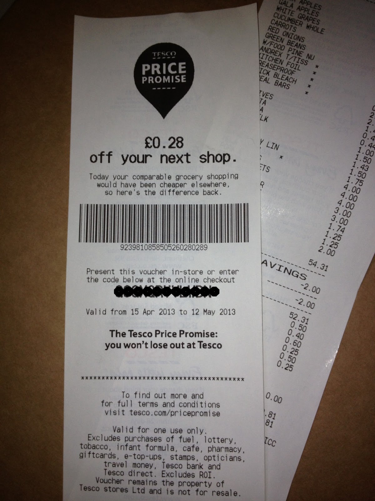 Me and my shadow Tesco Price Promise