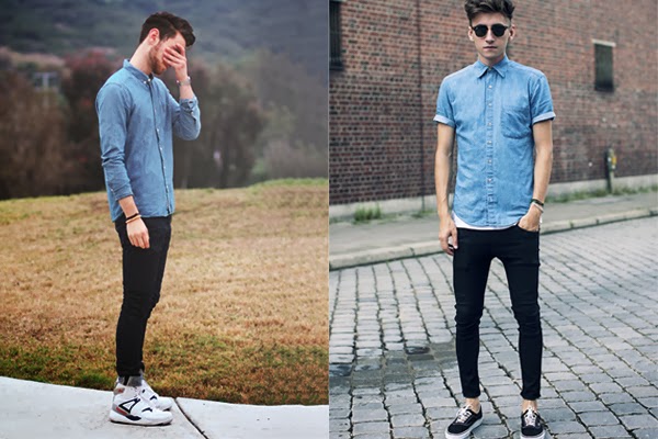 estilo camisa jeans masculina