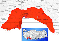 Antalya Kemer ilçesinin nerede olduğunu gösteren harita