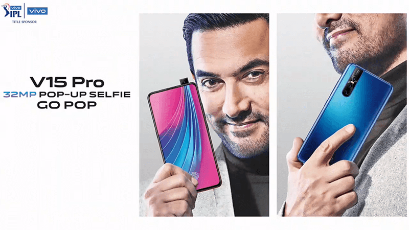Vivo V15 Pro goes official in India with 6.3-inch Ultra FullView screen, 48MP triple-cam, and 32MP pop-up selfie cam Vivo V15 Pro goes official in India with 6.3-inch Ultra FullView screen, 48MP triple-cam, and 32MP pop-up selfie cam