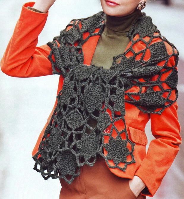 Crochet Shawls: Crochet Pattern - Elegant Shawl Wrap For Women