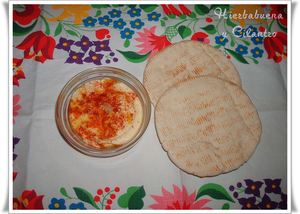 Hierbabuena y Cilantro HUMMUS (THERMOMIX)