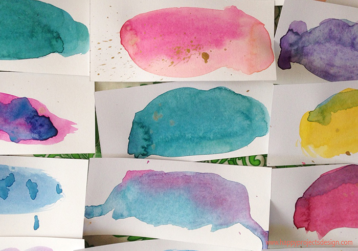 Felicitaciones navideñas handmade acuarelas