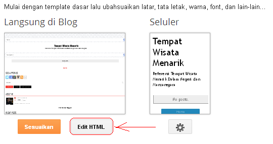 Edit HTML Tamplate