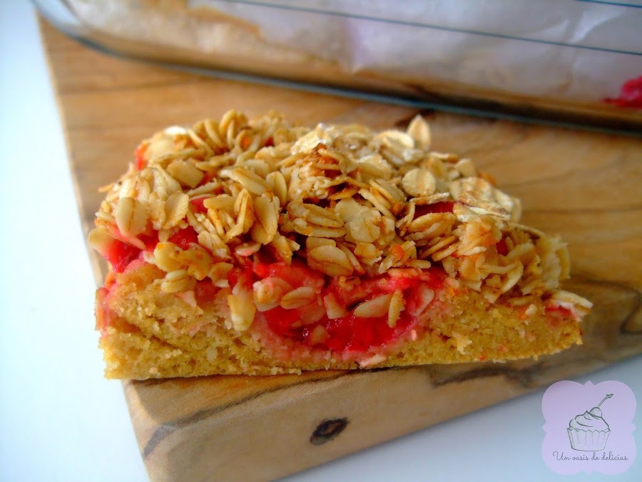 Crumble de almendras, fresas y frambuesas, fit, fitness, receta de cocina, recetas