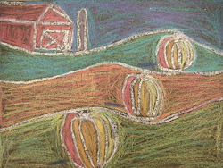 pumpkin landscapes projects foreground background middleground landscape line artolazzi horizon fall ground middle pumpkins lessons autumn paintings parts 4th activities