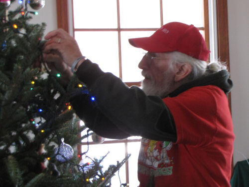 decorating a Christmas Tree
