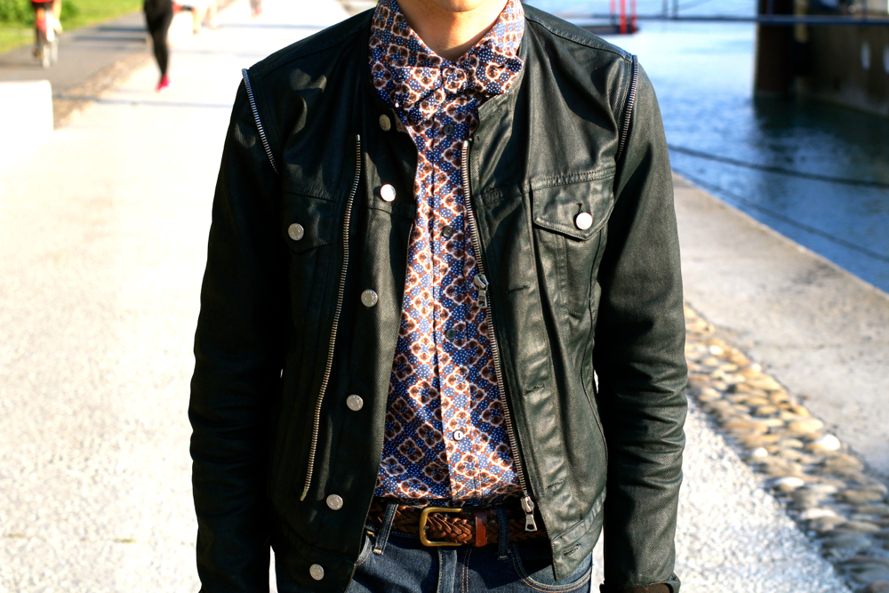 Blog-mode-homme_Paul-Joe_Maison-F_Chat_dries-van-noten-veste-zip-huilée_mocassin-exclusif_noeud-pap_mensfashion_preppy-berges-LYON