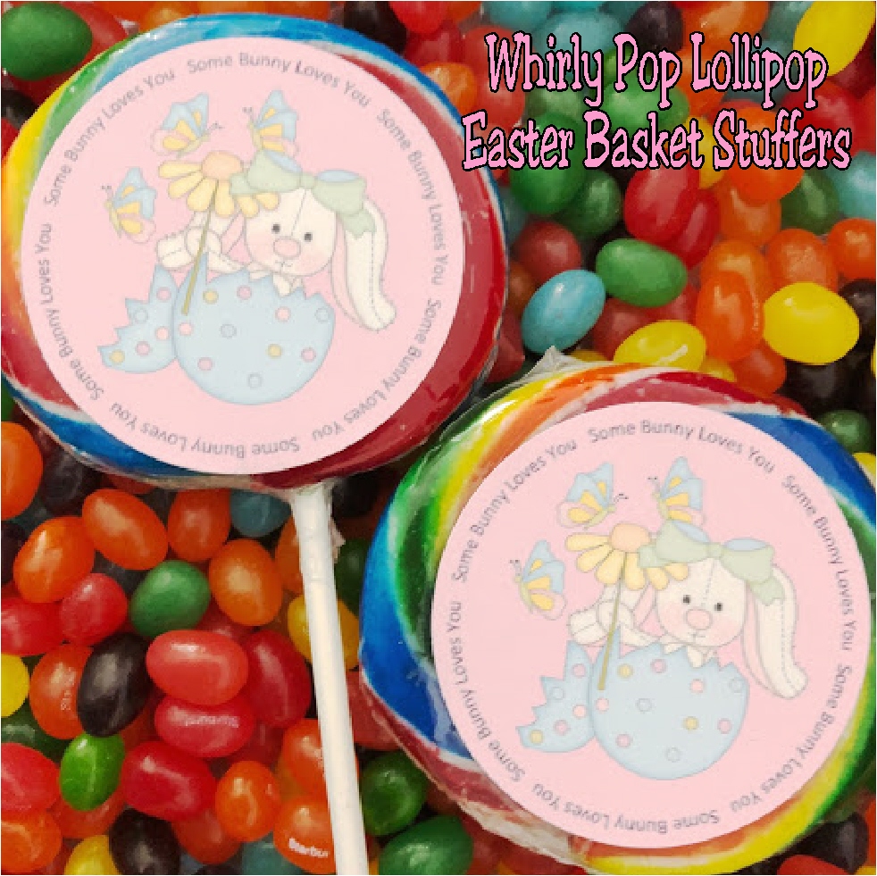 Some Bunny Loves You Whirly Pop Lollipop Easter Basket Stuffer