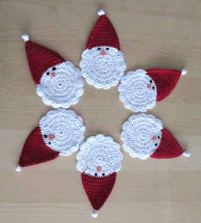 kerstman, onderzetter, gehaakt, heyleuk, haken