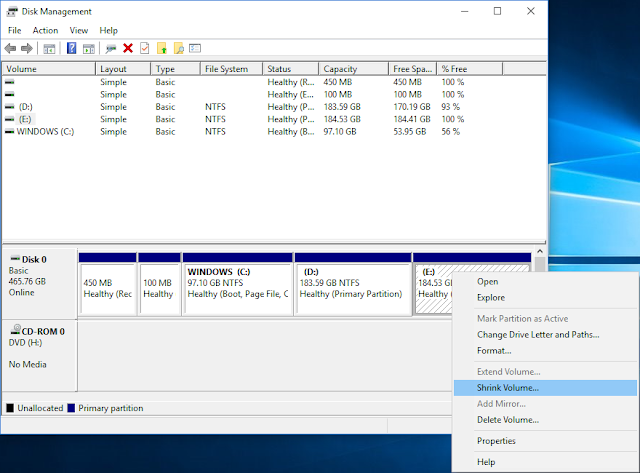 Cara Membuat Partisi Baru Pada Windows 7,8,10 Partisi Untuk Dual Boot