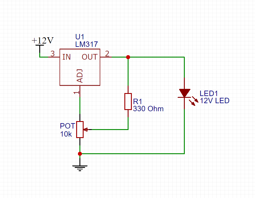 LED Dimmer Circuit with LM317 RevealNew
