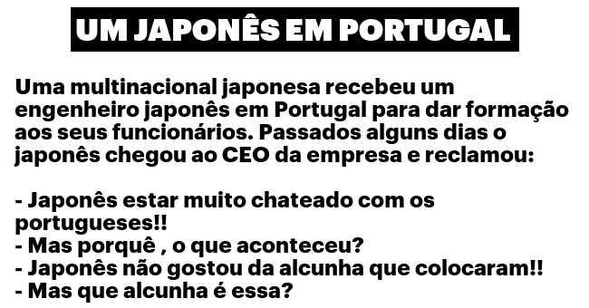 Um japonês em Portugal... Um japonês em Portugal...