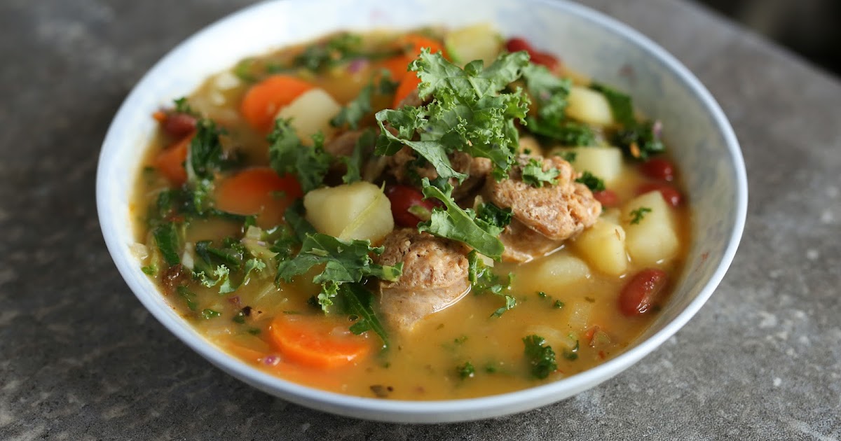 Italian Sausage and Kale Soup (pressure cooker) Fit Happy Foodie