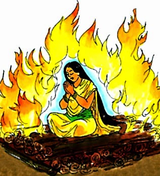 Sati - Does woman die on husband's pyre?