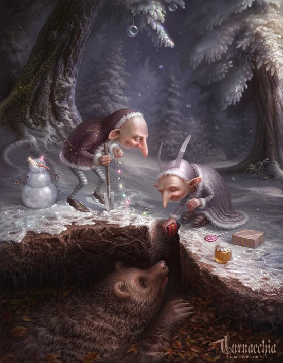 As ilustrações de fantasia sombria com um toque surreal de Olga Cornacchia Olga Cornacchia deviantart ilustrações fantasia surreal contos de fada sombria