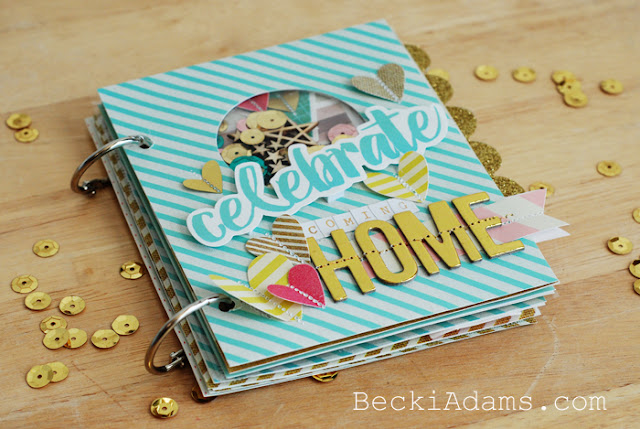 Create a Mini Album with the HSN We R Memory Keepers Fuse Tool Kit with @jbckadams Becki Adams [ad]  #scrapbooking #Minialbum #papercrafting #WRMKFuse