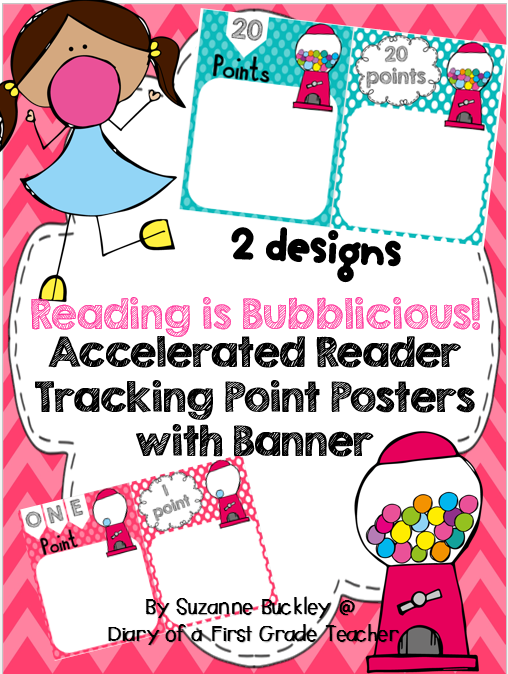 http://www.teacherspayteachers.com/Product/Accelerated-Reader-Tracking-Point-Posters-with-Banner-Reading-is-Bubblicious-1399541