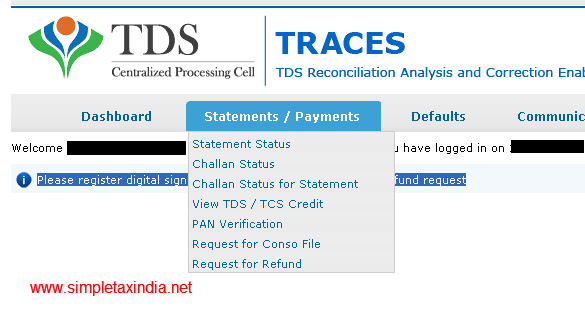 refund-application-on-form-26b-for-excess-tds-deposited-started-on