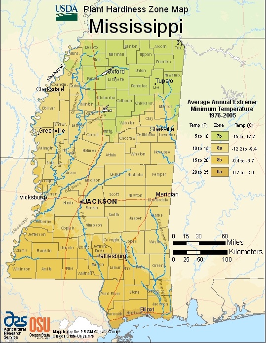 Farmers Know Best Mississippi USDA Plant Hardiness Zones Map Growing