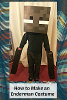 An Enderman Costume for World Book Day Enderman Costume with title overlaid