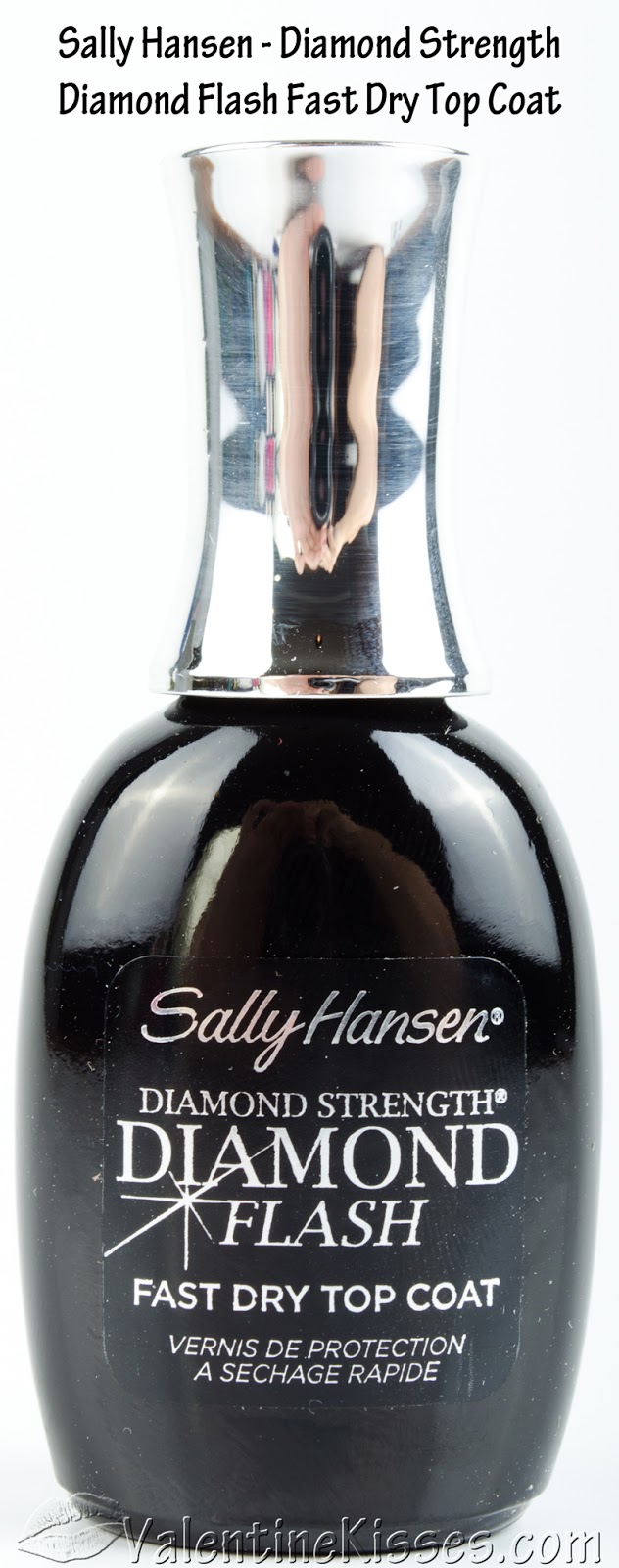 Valentine Kisses Sally Hansen 2 top coats Diamond Flash Fast Dry