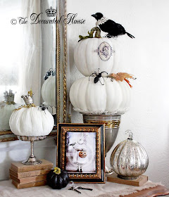 The Decorated House Halloween Decor Black and White