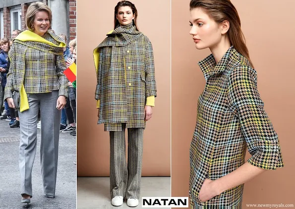 Queen Mathilde wore Natan coat from Fall Winter 2019 Collection