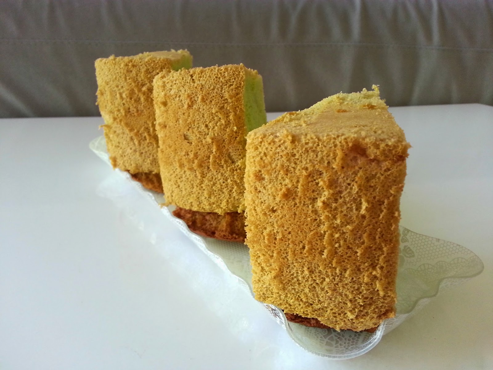 Baking on Cloud 9 Pandan rice flour chiffon cake