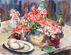 still simple flowers comfort watercolor painting