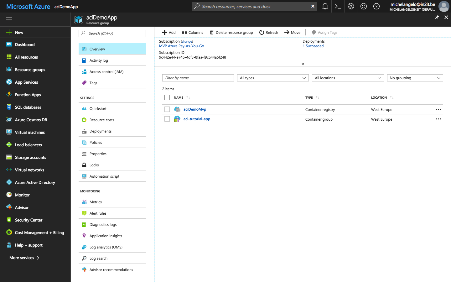 Deploy Docker containers fast to Microsoft Azure