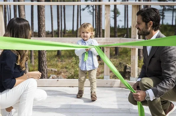 Prince Carl Philip, Princess Sofia and Prince Alexander, the Duke of Södermanland County visited the Nynas Nature Reserve