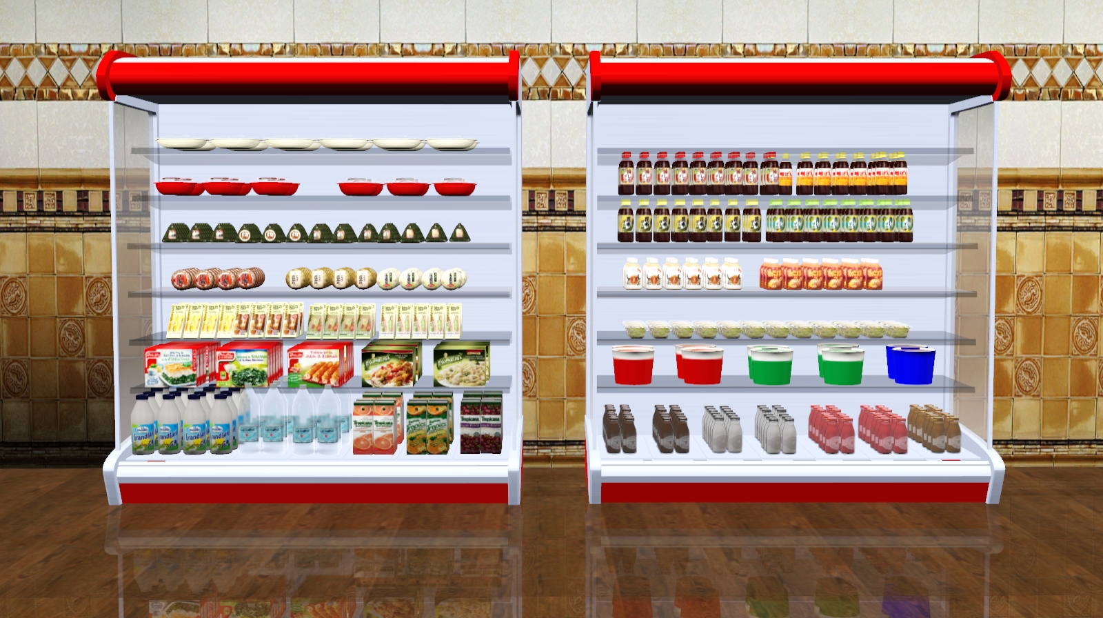 TS3 Supermarket Stuff Set Noir and Dark Sims