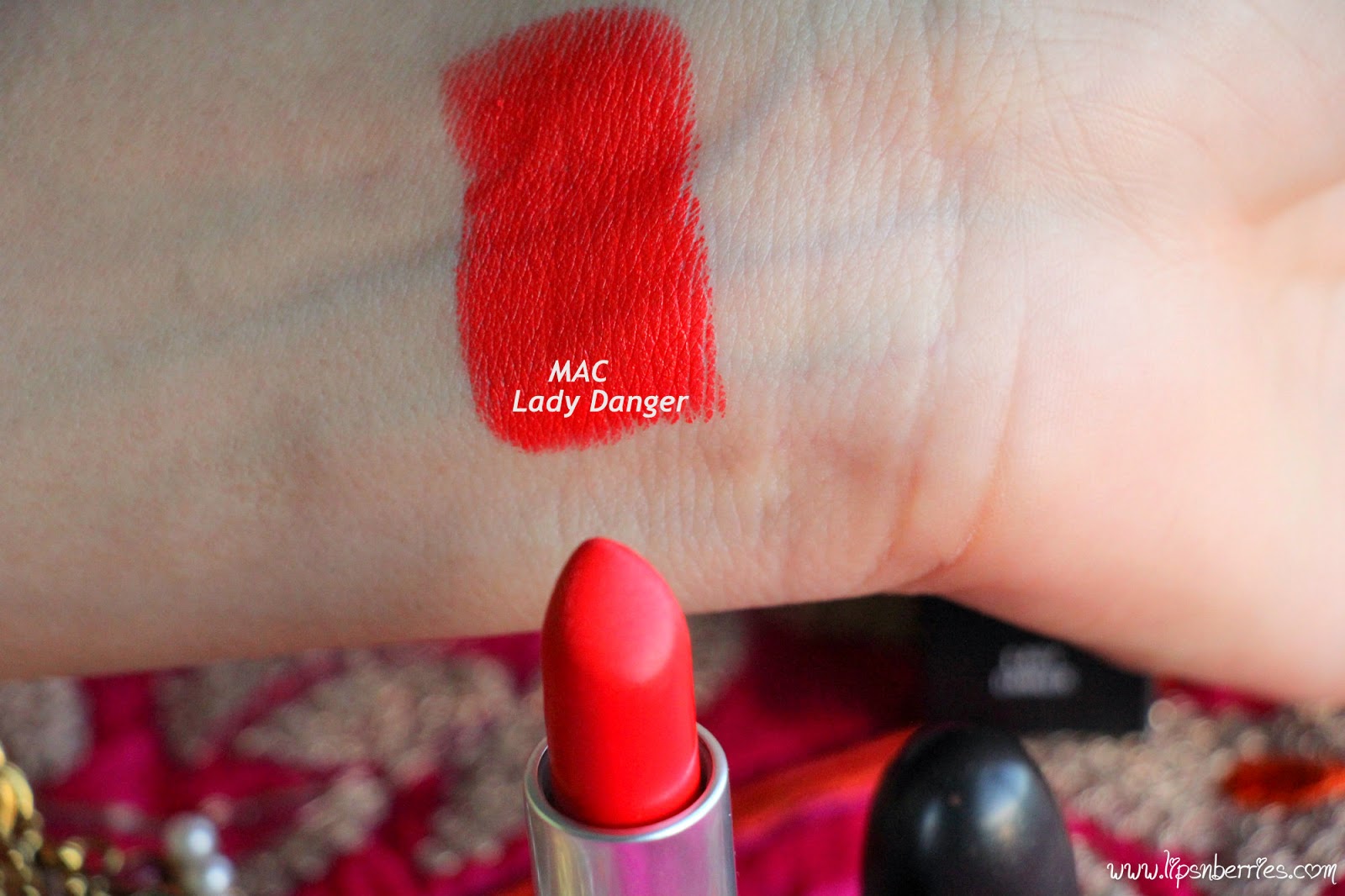 MAC Lipstick in 'Lady Danger' Review FYI FOTD! LIPS n BERRIES