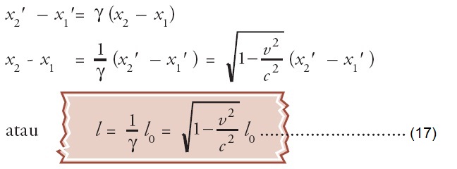 Postulat Teori Relativitas Einstein, Transformasi Lorentz, Dilatasi