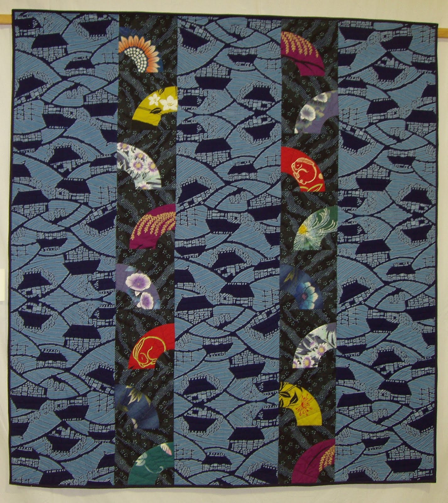 sashiko and other stitching 'Japanese Quilt Inspirations' quilts on