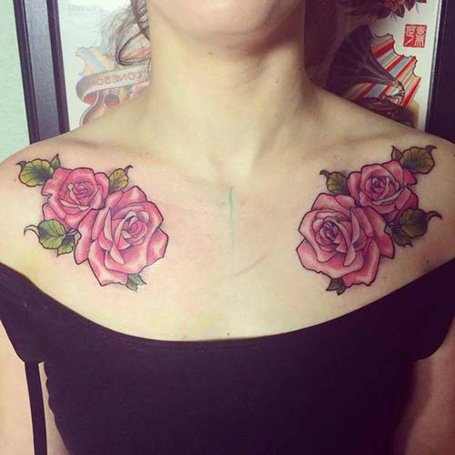 flower tattoo collarbone flower tattoo collarbone