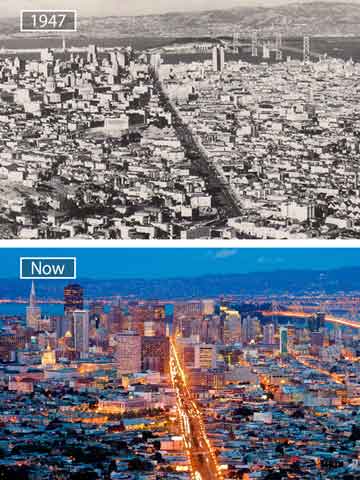 San Fransisco - AS (1947 - Sekarang) Foto Kota Besar Dunia Before After