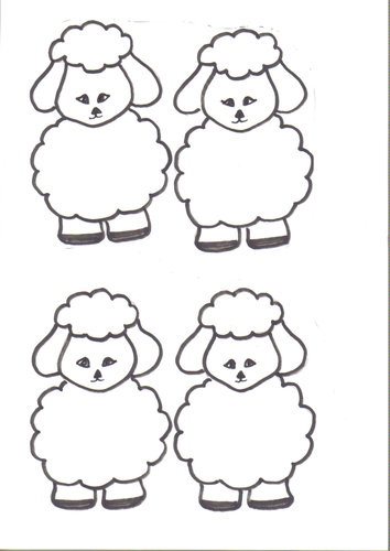 Moldes e desenhos de ovelhas de Páscoa para colorir, pintar, recortar e