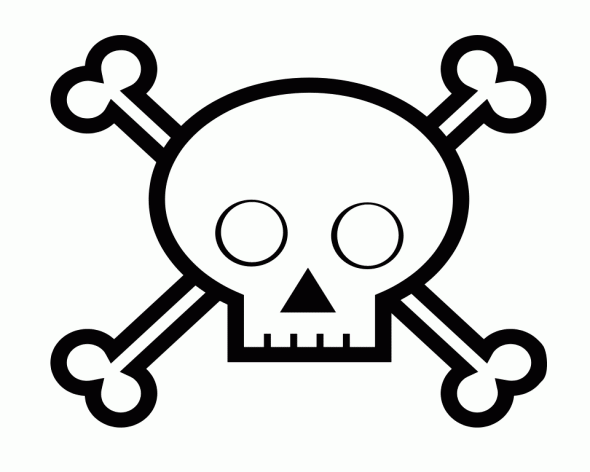 skull and bones coloring pages - photo #8
