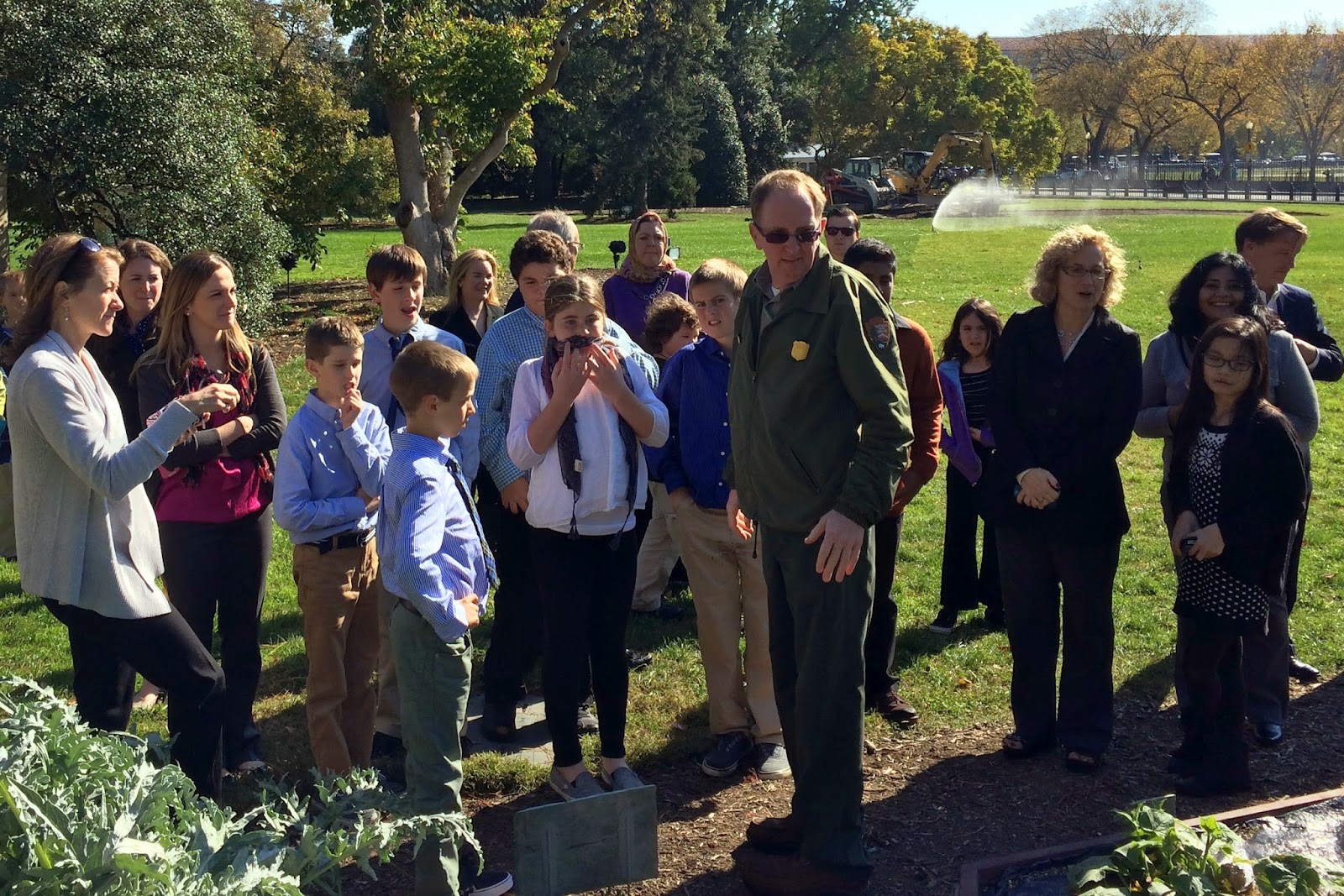 Hockomock YMCA Healthy Futures group visiting the White House garden