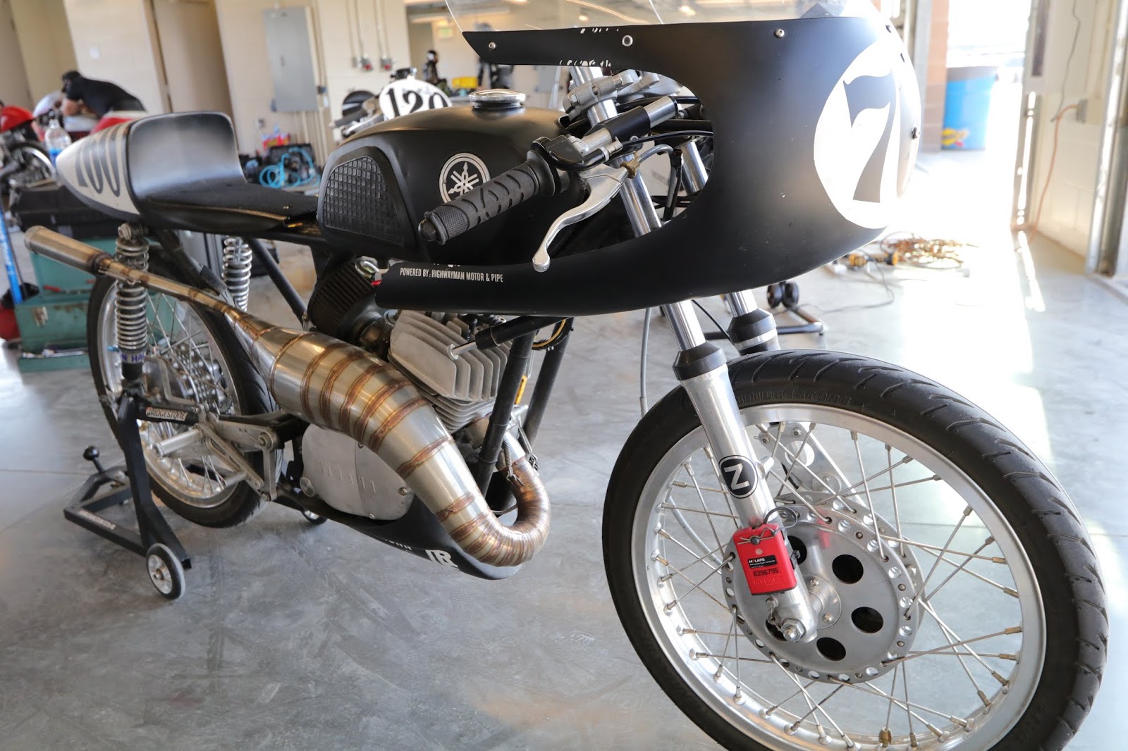 OldMotoDude Yamaha Single Road Racer spotted at the 2018 Bonneville