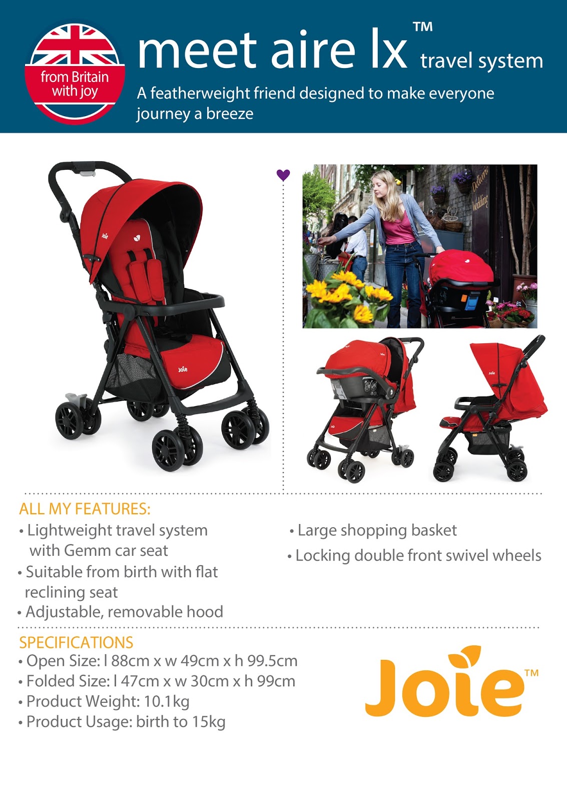 joie aire travel system