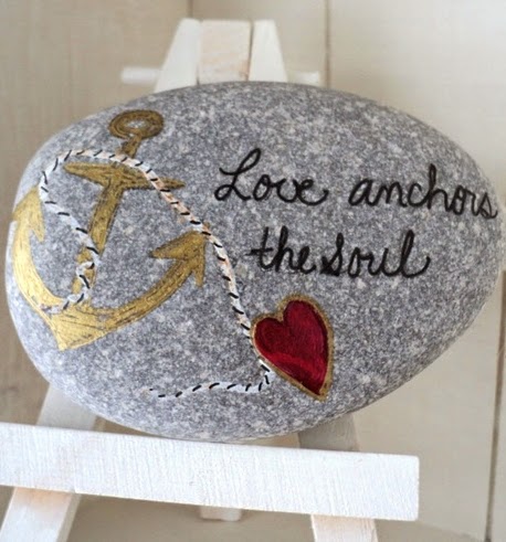 painted rock with quote