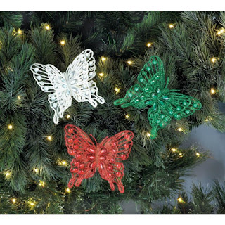 Festive Butterfly Christmas Ornament Set - Giftspiration
