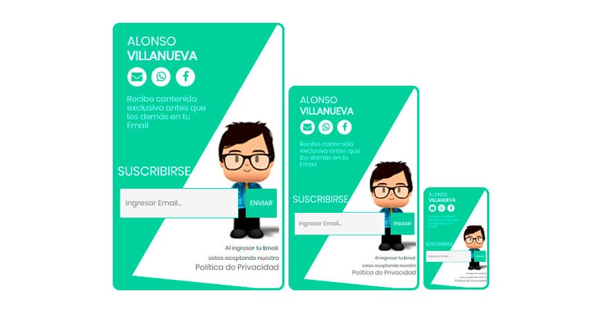 caja de suscripción de la Plantilla blogger Responsive Gratis