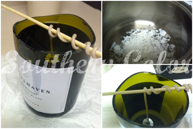 Southern Color Wine Bottle Candle Making