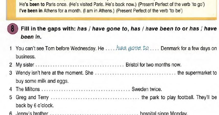 Предложения с has gone has been. Have been have gone упражнения. Have been have gone упражнения. Fill in gone to. Have gone to have been to have been in упражнения.