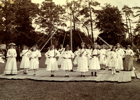 Photograph of Maypole dancing in North Mymms in the 1900s - Image from G Knott / P Miller