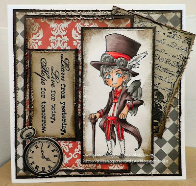 steam punk character stamp time visible image
